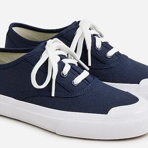 J.Crew, NWT: The Classic Harbor  Canvas Sneakers in Navy, Size 8